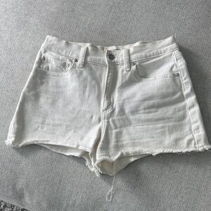 Pink Victoria Secret White Denim Shorts